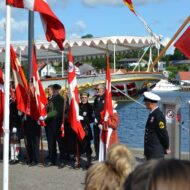 D.18.07.2023 var Haderslev Kjøbstads Vægterlaug med til at modtage Kongeskibet Dannebrog samt Dronningen i Sønderborg.